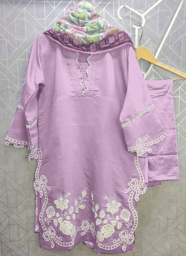 Georgette Lilac Eid Wear Printed Readymade Pakistani Suit